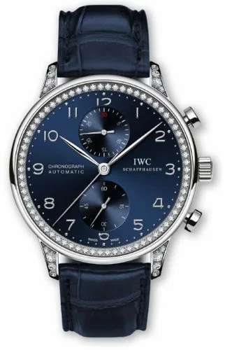 IWC Portuguese Chrono-Automatic White Gold / Diamond / Blue IW3714-90 (IW371490)